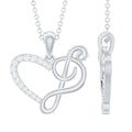 Diamond Heart and Music Note Necklace
